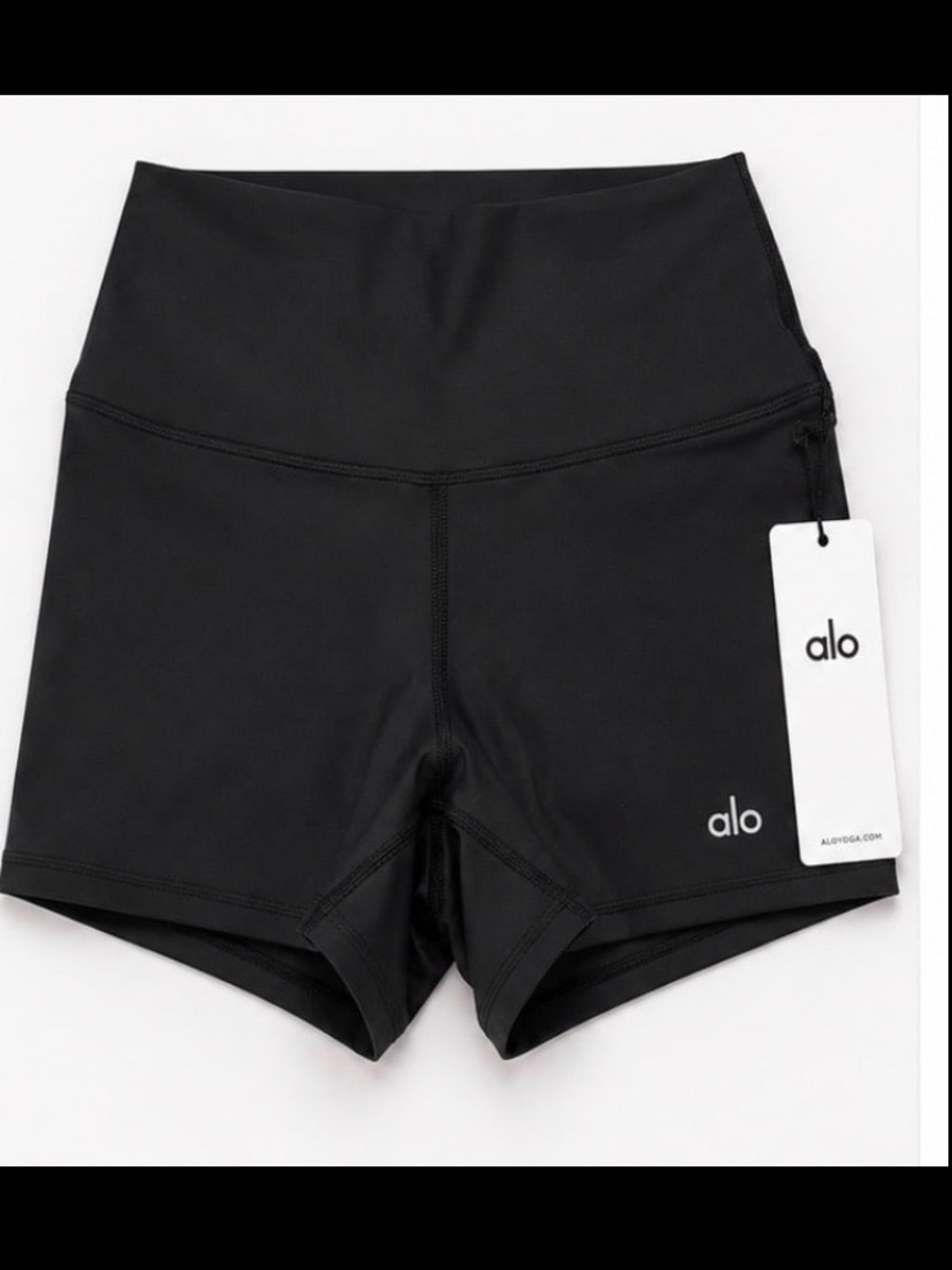 NWT Alo Yoga 3” High-Waist Airlift Shorts Black Size Small Compression